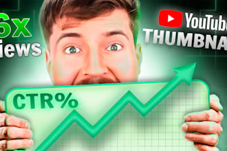design professional youtube thumbnails for more CTR