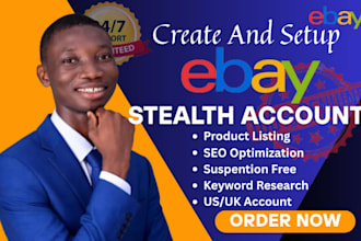do verified ebay account creation create US UK seller account and store setup