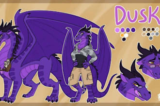 draw furry reference sheet oc anthro character ref sheet furry ref sheet fursona