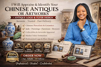appraise identify chinese  artworks collectibles antique logo design lead gen