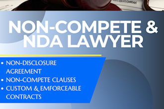 write your non disclosure agreement nda and non compete