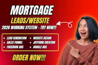 mortgage leads mortgage sales funnel mca leads mortgage landing page website