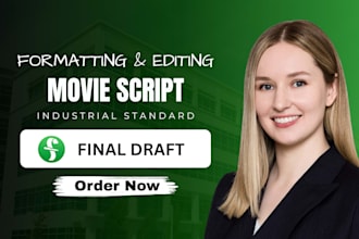 format your stage play, movie script, filmscript, teleplay using final draft
