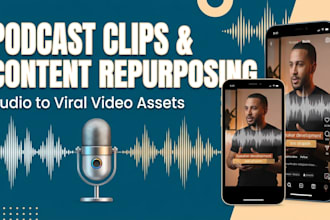 create podcast clips, audiogram, and content repurposing