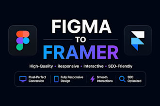 design high converting framer website figma to framer saas landing page website