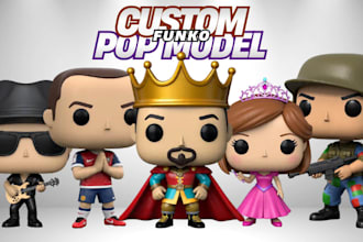 do custom 3d funko pop, 3d model, action figure and funko model for 3d printing