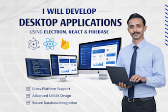develop desktop applications using electron, react, and firebase