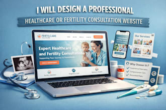 design a professional healthcare or fertility consultation website