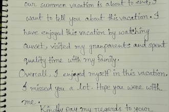 do elegant and neat handwriting