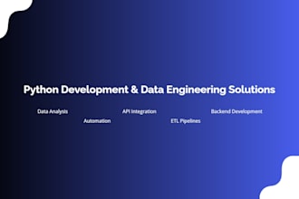 develop python scripts for data analysis and automation
