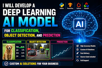 develop a deep learning ai model for classification object detection, prediction