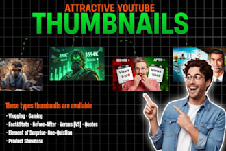 create trending professional youtube thumbnail design in 4 hours
