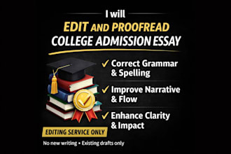 edit and proofread college admission essay