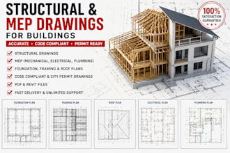 draw structural and mep drawings for building