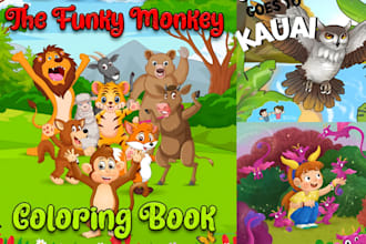 illustrate children story book kid book cover picture book children book cover