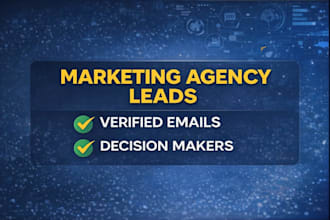 generate verified marketing agency decision maker leads