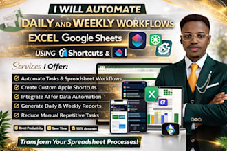 automate daily and weekly workflows excel google sheets using apple shortcuts ai