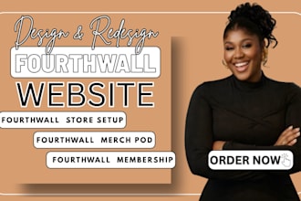 design fourth wall website, setup fourthwall merch pod store, fourthwall product