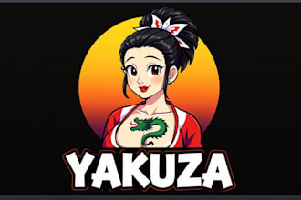 create unique yakuza girls logo with unlimited revisions