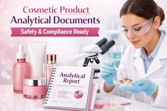 make analytical documents for your cosmetic product