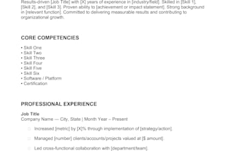 provide an ats friendly resume template instant download