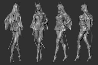 3d sculpt custom action figure, articulated figure, poseable 3d figurine stl