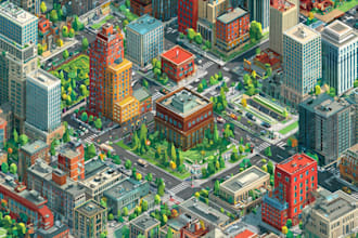do high quality vector map and isometric maps illustrations