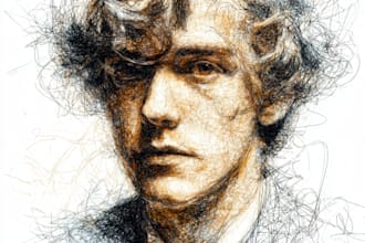 draw your portrait in scribble art style