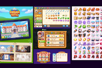 design professional game UI and assets for mobile game