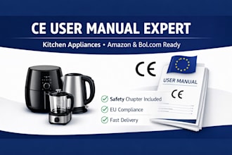 write ce compliant user manual for kitchen appliances amazon bol products