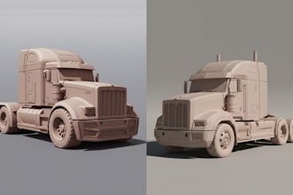 do custom 3d truck model, car model 3d car parts, kits parts model, wrap model