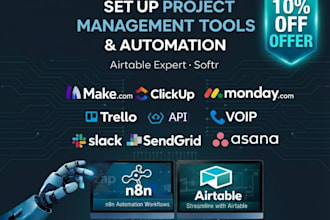 build dashboard and automation using airtable, mondaycom