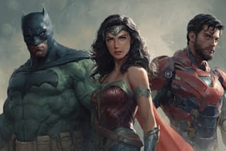 draw your amazing superhero illustrations