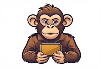 design professional cartoon and mascot monkey logo design
