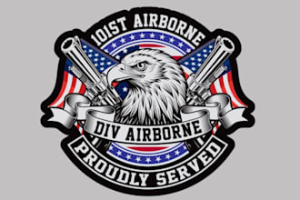 create high quality us army veteran logo