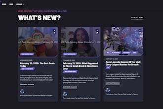 create a gaming blog website with SEO built in