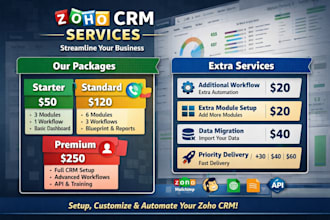 implement zoho CRM and business automation