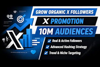 twitter x management to organic x followers x promotion with daily post manager
