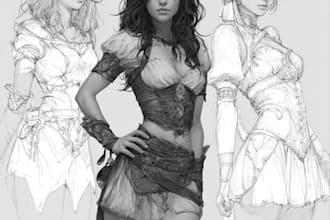 design fantasy character art and character art
