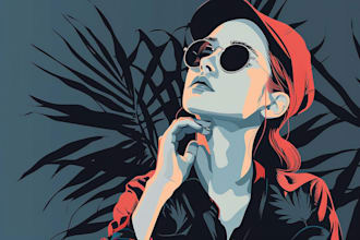 do line style illustration in vector work