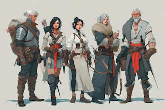 illustrate your dungeons and dragons characters or party