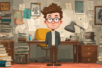 draw a professional 2d cartoon character for you