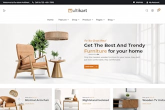 design stunning furniture website, interior furniture, home decor website