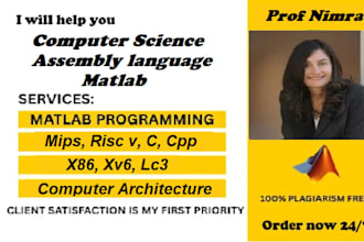 do computer science, c, cpp, riscv, mips, xv6, x86, assembly language and matlab