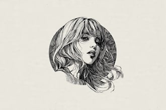 draw line art illustration with ink