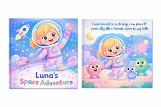 design a custom kids book with your child as hero