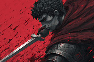 draw custom dark berserk style art in high quality