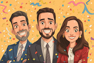 make you political funny cartoon portrait