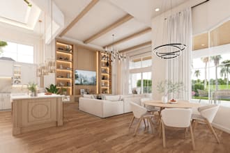 do interior design of house apartment realistic interior render in d5 and lumion