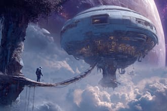 design futuristic and professional sci fi book covers